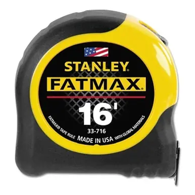 Stanley 33-716 FatMax Classic Tape Measure, 16 ft x 1-1/4", Black/Yellow