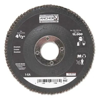 Anchor 40375 Flap Disc, 4-1/2", 80 Grit