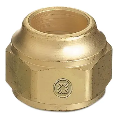 Western TN1-2 Torch Tip Nut, 7/8"-20 Hex Female, Brass