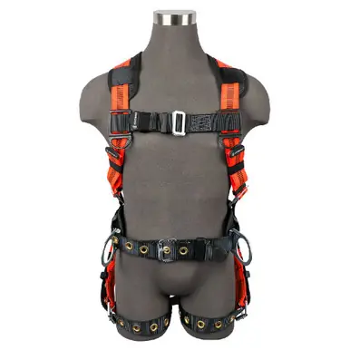 Safewaze FS99160-E-L - V-Line Construction Harness 3D, MB Chest, TB Legs (L)