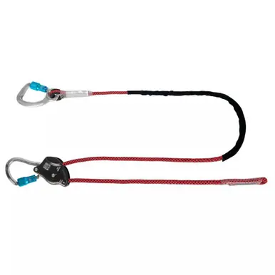 Safewaze 021-2065 - 6.5‘ Rope Positioning Assembly Rope Adjuster, Alu Carabiners