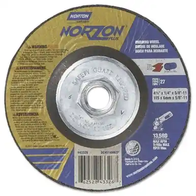 Norton 66252843326 Grinding Wheel, 4-1/2" x 1/4"