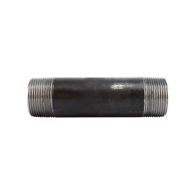 Midland Industries 59123SMLS - Seamless Pipe Nipple, 1-1/4" MPT x 1-1/4" MPT, 3" L, Steel, Black,