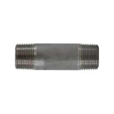 Midland Industries 51106 - Seamless Pipe Nipple, 1" MPT x 1" MPT, 4-1/2" L, Stainless Steel, SCH 80