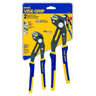 Irwin VISE-GRIP 2078709 GrooveLock Plier Set, 2-Piece (8" & 10")