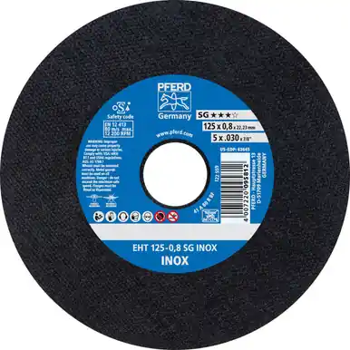 PFERD 63645 5" x .030" Cut-Off Wheel, 7/8" A.H. SG INOX - Type 1 (25pk)