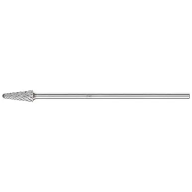 PFERD 25649 Carbide Bur - 14° Taper, STEEL Cut 1/2" x 9/8" x 1/4" Shank - SL-4 L6