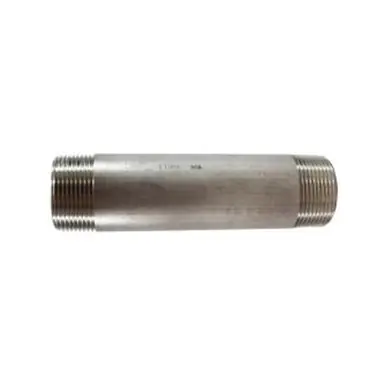 Midland Industries 49128 - Welded Pipe Nipple, 1-1/4" MPT x 1-1/4" MPT, 5-1/2" L, Stainless Steel
