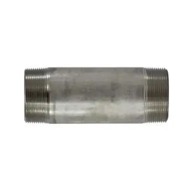 Midland Industries 49225 - Welded Pipe Nipple, 4" MPT x 4" MPT, 5" L, Stainless Steel, SCH 40