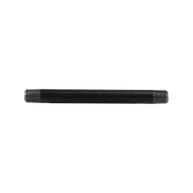 Midland Industries 59002SMLS - Seamless Pipe Nipple, 1/8" MPT x 1/8" MPT, 1-1/2" L, Steel, Black,