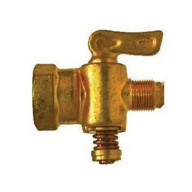 Midland Industries 09205-0908 - Shut-Off Cock, 9/16 x 1/2" Nominal Pipe, Flared x FIP, Brass Body