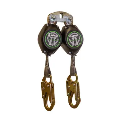 Safewaze FS-FSP14095-W - Class 1 11‘ Web Aluminum Housing Dual Leg Retractable w/ Snap Hooks