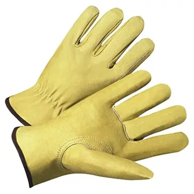 Anchor Brand 4800L Premium Grain Pigskin Driver Gloves, Large, Unlined, Beige (12pk)