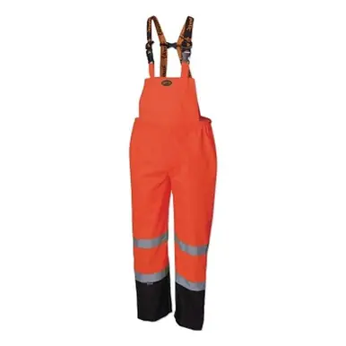 Pioneer V1200461U-XL Hi-Vis Ripstop Waterproof Safety Bib Pant, Yellow/Green, XL
