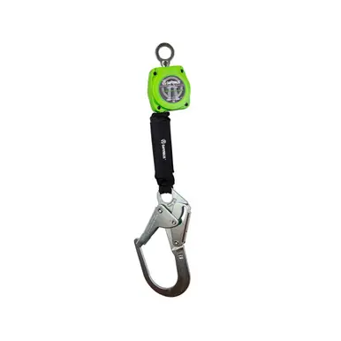 Safewaze 019-5042 - 6‘ Single Web Retractable with Double Locking Steel Rebar Hook / No Carabiner
