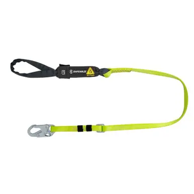 Safewaze FS560-AF-SE-AJ - Arc Flash 4‘-6‘ Adjustable Energy Absorbing Lanyard Snap Hook, Soft Loop