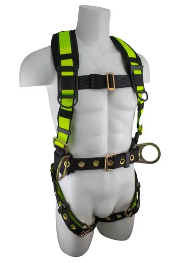 Safewaze FS170-L - PRO Construction Harness 3D, MB Chest, TB Legs, Fixed Waist Pad (L)