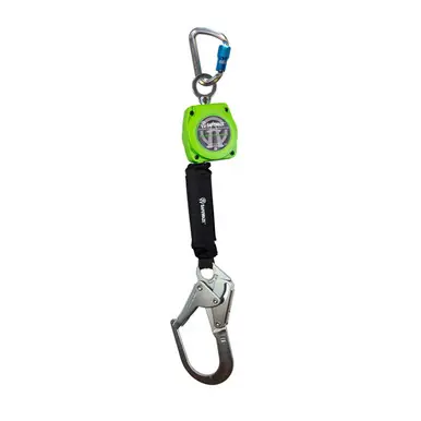 Safewaze 019-5050 - 6‘ Web Retractable with Steel Rebar Hook & Aluminum Carabiner