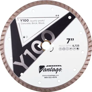 Diamond Vantage 7" x .095" x U/A General Purpose, Value Grade, Turbo Rim Blade