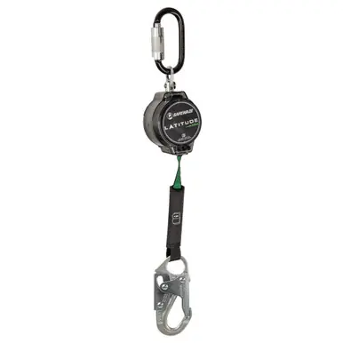 Safewaze 018-5008 - Latitude Pro 7‘ Single Web SRL-P Triple Lock Carabiner, Snap Hook