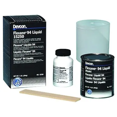 Devcon 15250 Flexane 94 Liquid, 1 lb Kit, Black