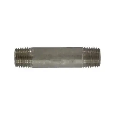 Midland Industries 52064 - Seamless Pipe Nipple, 1/2" MPT x 1/2" MPT, 3" L, Stainless Steel, SCH 80