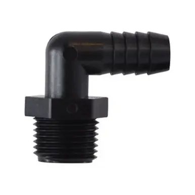 Midland Industries 33335P - 90° Elbow, 1-1/4" Hose Barbed x 1-1/2" MIP, Polypropylene