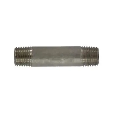 Midland Industries 52067 - Seamless Pipe Nipple, 1/2" MPT x 1/2" MPT, 4-1/2" L, Stainless Steel, SCH