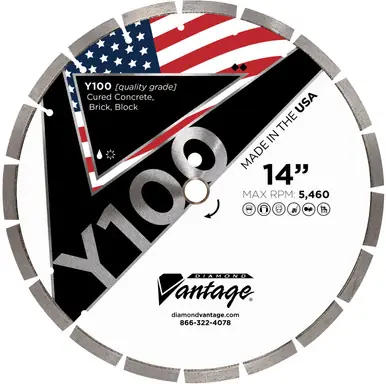 Diamond Vantage 1412ELY1-2 14" x .125" x 1/20mm Laser Welded Made in the USA