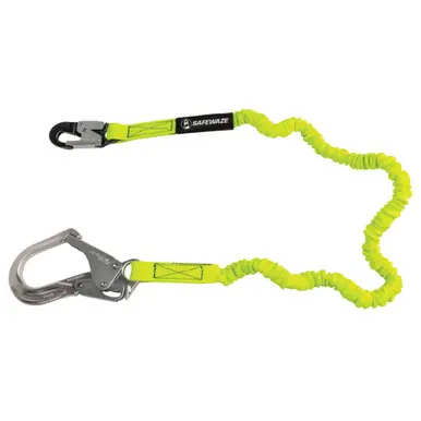 Safewaze FS595-ALU - PRO 6‘ Stretch Internal Energy Absorbing Lanyard Alu Rebar Hook