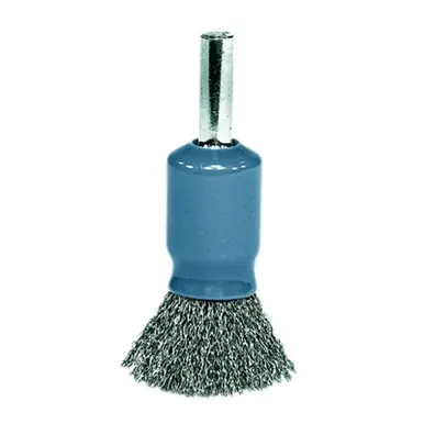 Weiler 11010 Coated Cup Crimped Wire End Brush, 1/2", 0.006" SS Wire, 25000 RPM