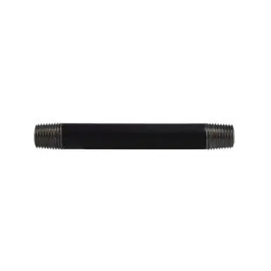 Midland Industries 59021SMLS - Seamless Pipe Nipple, 1/4" MPT x 1/4" MPT, 1-1/2" L, Steel, Black,