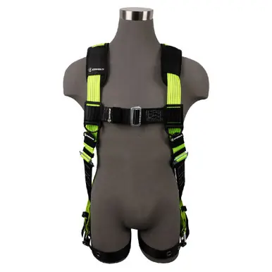 Safewaze FS-HIVIS185-2X - Reflective Full Body Harness 1D, MB Chest, TB Legs (2X)