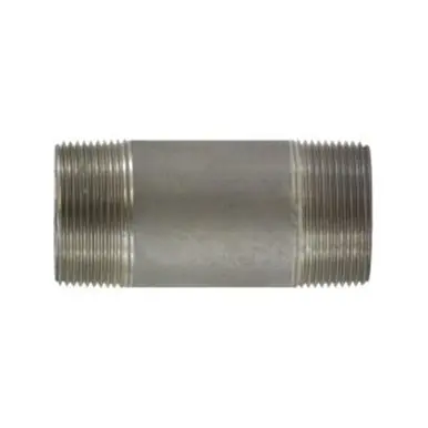 Midland Industries 52146 - Seamless Pipe Nipple, 1-1/2" MPT x 1-1/2" MPT, 4-1/2" L, Stainless Steel,