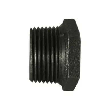Midland Industries 65557 - Reducer Hex Bushing, 1" MPT x 1/8" FPT, Iron, Black