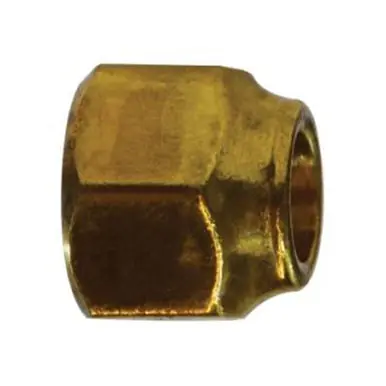Midland Industries 10046 - Extra Heavy Hex Short forged Nut, 1/4" SAE 45° Flare, Brass