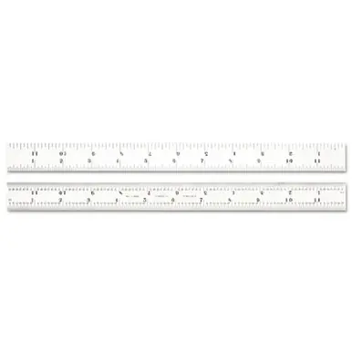 Starrett 66009 Steel Rule, 12", 4R Graduation, Full-Flexible