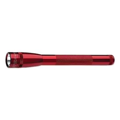 MAG-Lite SP2203H Mini Maglite LED Flashlight, 2 AA Cell, 69 Lumens, Red
