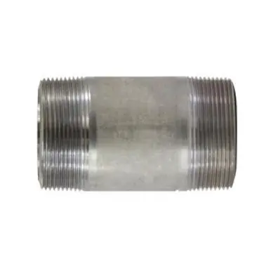 Midland Industries 51203 - Seamless Pipe Nipple, 3" MPT x 3" MPT, 4" L, Stainless Steel, SCH 80