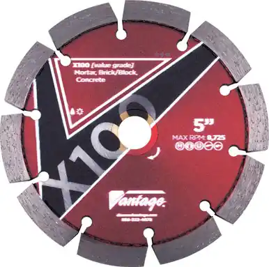 Diamond Vantage 5" x .250" x 7/8-5/8 Tuck Pointing Blade, Heavy Duty Grade