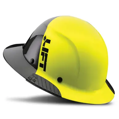 LIFT HDF50C-19HC - DAX Carbon Fiber Full Brim 50-50 Hard Hat (Yellow/Black)