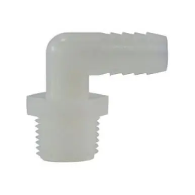 Midland Industries 33461W - 90° Elbow, 1-1/4" Hose Barbed x 1-1/4" MIP, Nylon