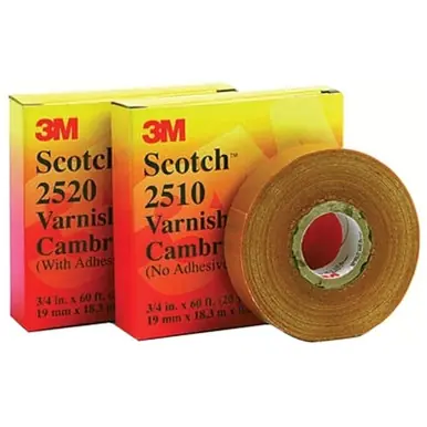 Scotch 107118 Varnished Cambric Tape 2510, 2" x 36 yd, Yellow
