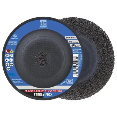 PFERD 61148 - Grinding disc, CC-GRIND-ROBUST, 4-1/2" x 7/8, SG STEELOX, Ceramic (10pk)