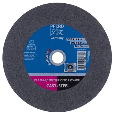 PFERD 66050 24" x 1/4" Cut-Off Wheel, 2-3/8" A.H. R - ZIRKON SGP HD CAST+STEEL (5pk)
