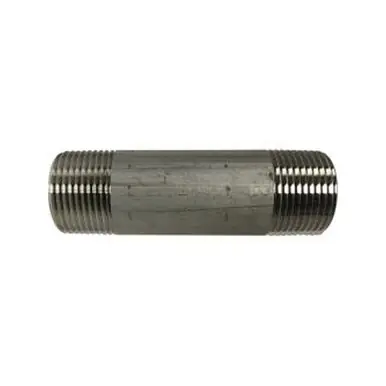 Midland Industries 49105 - Welded Pipe Nipple, 1" MPT x 1" MPT, 4" L, Stainless Steel, SCH 40
