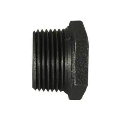 Midland Industries 65543 - Reducer Hex Bushing, 4" MPT x 3" FPT, Iron, Black
