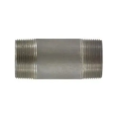 Midland Industries 52141 - Seamless Pipe Nipple, 1-1/2" MPT x 1-1/2" MPT, 2" L, Stainless Steel, SCH