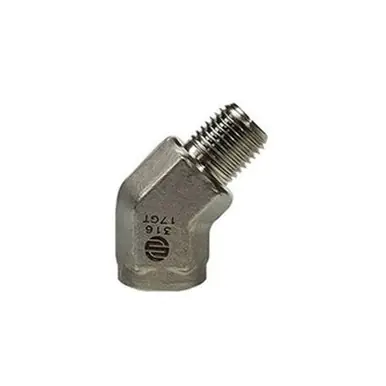Midland Industries SS5503-04-04 - 45° Elbow, 1/4" NPT(M) x 1/4" NPT(F), Stainless Steel
