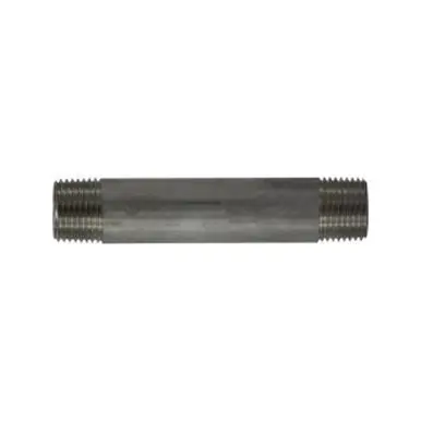 Midland Industries 49072 - Welded Pipe Nipple, 1/2" MPT x 1/2" MPT, 8" L, Stainless Steel, SCH 40